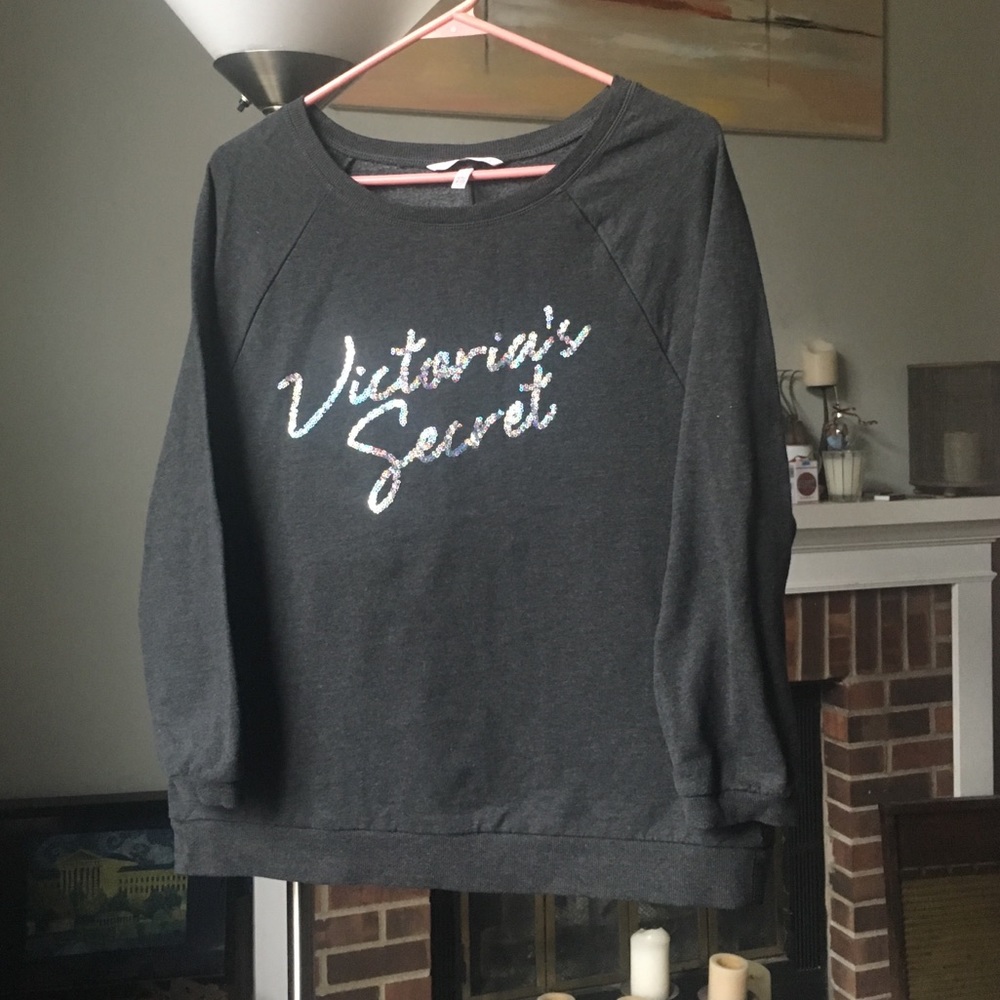 VS silver sequin Oversize sweatshirt
